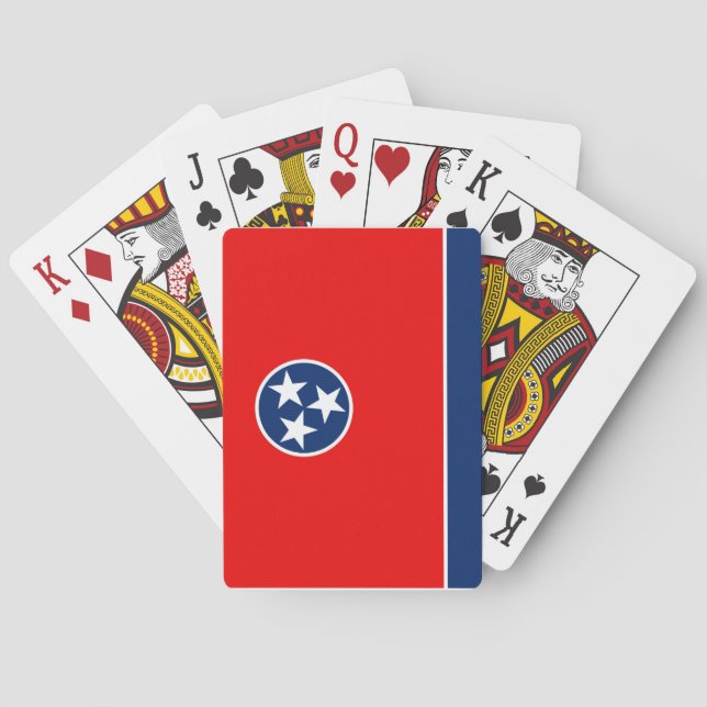 Entwurf der Tennessee-Staatsflagge Spielkarten (Rückseite)