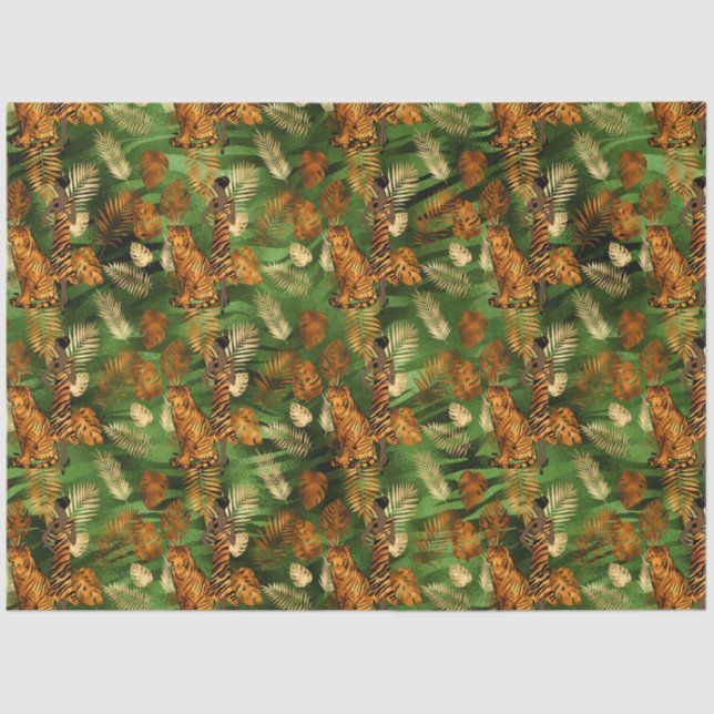 Entwurf der Tiger-Serie für Kupfer 5 Seidenpapier (Vorderseite)