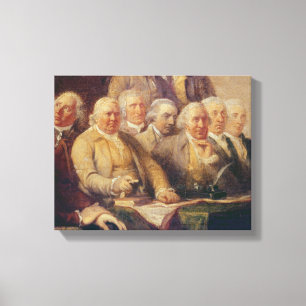 Entwurf der Unabhängigkeitserklärung Leinwanddruck