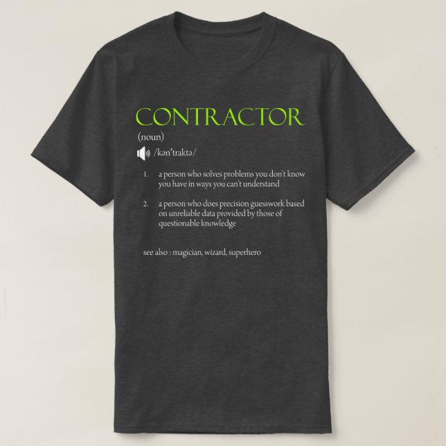 Entwurf der Vertragsdefinition T-Shirt (Design vorne)
