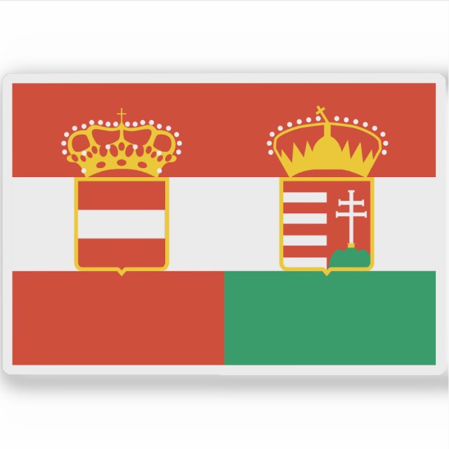 Entwurf der zivilen Flotte zwischen Österreich und Aufkleber (Vorderseite)