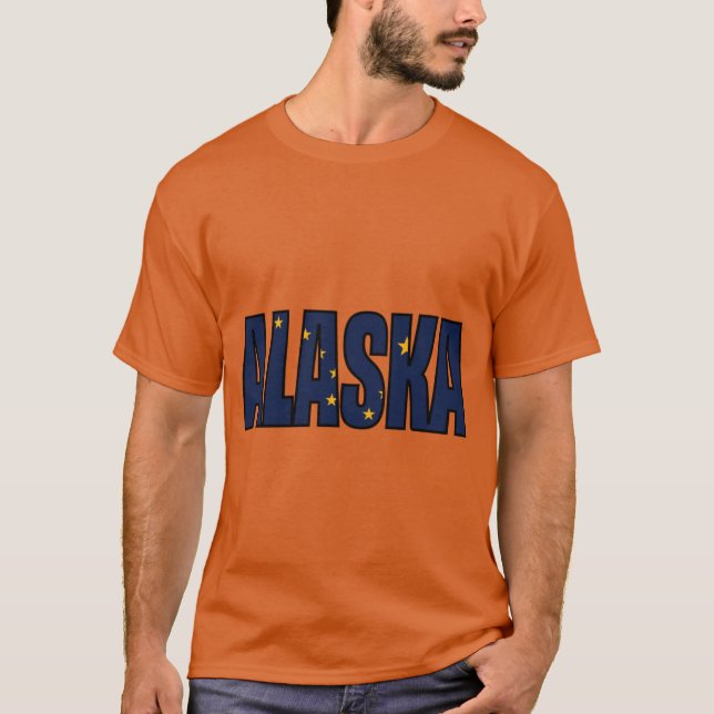 Entwurf des Alaska-Staatsflaggen T-Shirt (Vorderseite)