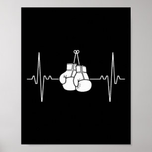 Entwurf des Boxen-Heartbeat-Line-Satzes 1 Poster