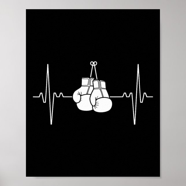 Entwurf des Boxen-Heartbeat-Line-Satzes 1 Poster (Vorne)