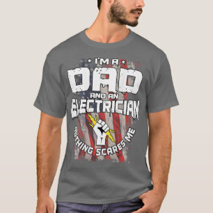 Entwurf des elektrischen Vaters auf der Rückseite  T-Shirt