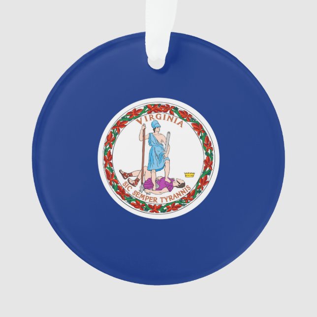 Entwurf des Flaggenstaates Virginia Ornament (Vorderseite)