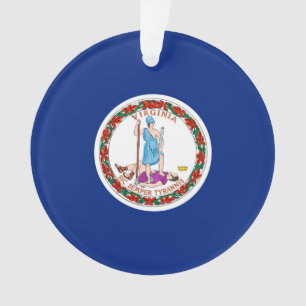 Entwurf des Flaggenstaates Virginia Ornament