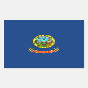 Entwurf des Flaggenstaates von Idaho Rechteckiger Aufkleber