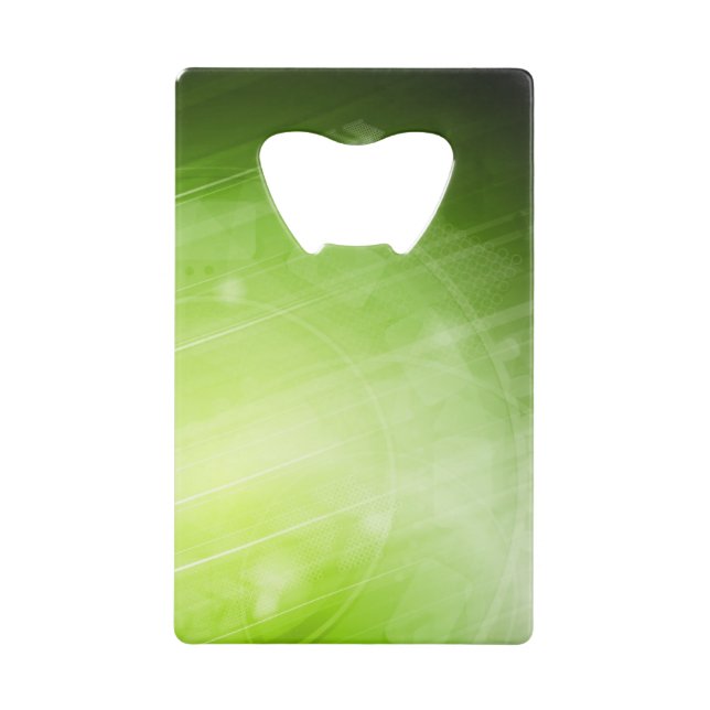 Entwurf des grünen Lichtes in der High-Techen Art Geldkarten Flaschenöffner (Vorderseite)
