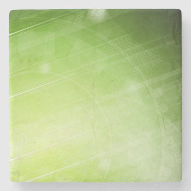 Entwurf des grünen Lichtes in der High-Techen Art Steinuntersetzer (Vorderseite)