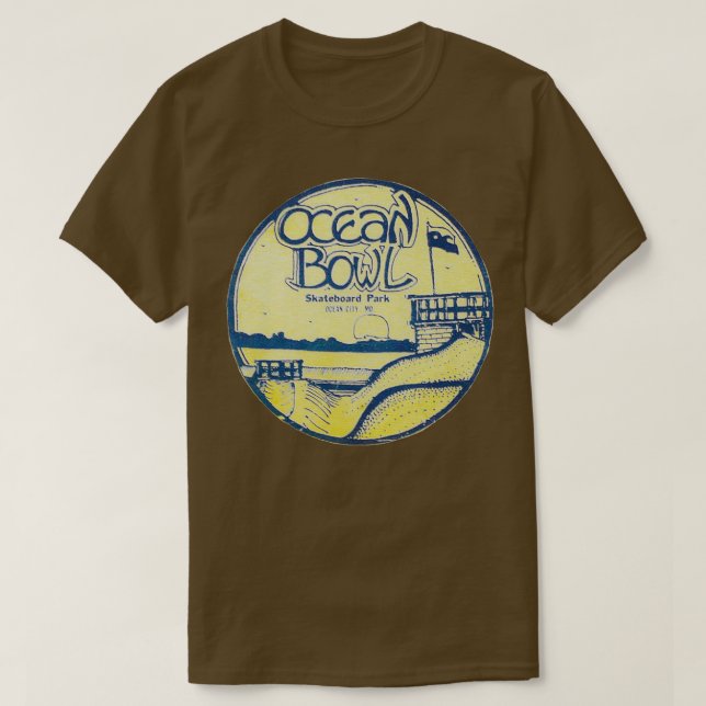Entwurf des Ocean Bowl Skateboard Parks T-Shirt (Design vorne)