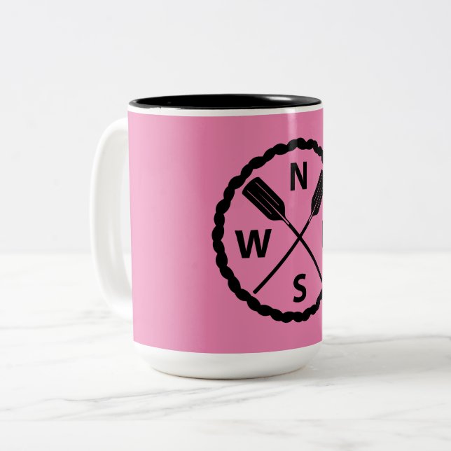 Entwurf des PaddelExplorers - Zwei-Tone-Tasse Zweifarbige Tasse (Vorderseite Links)