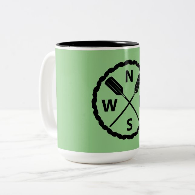 Entwurf des PaddelExplorers - Zwei-Tone-Tasse Zweifarbige Tasse (Vorderseite Links)