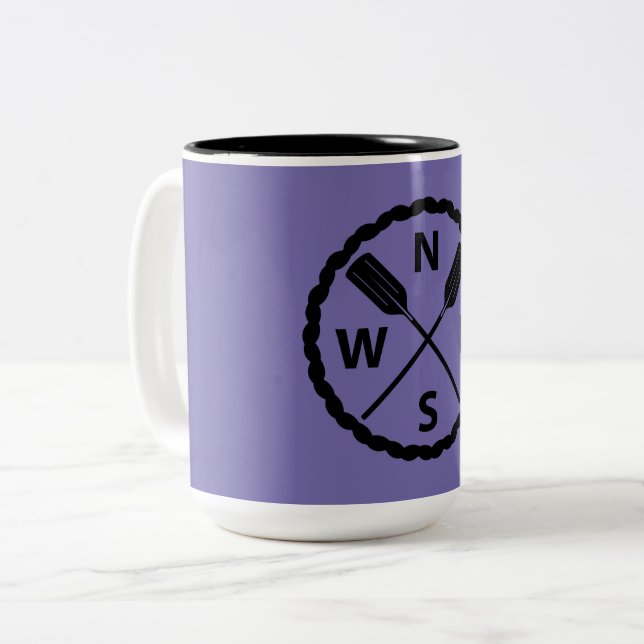 Entwurf des PaddelExplorers - Zwei-Tone-Tasse Zweifarbige Tasse (Vorderseite Links)