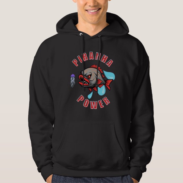 Entwurf des Piranha-Powers Hoodie (Vorderseite)