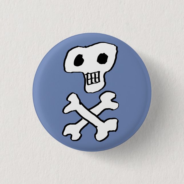 Entwurf des Schiffskörper und der Kreuzknochen Button (Vorderseite)