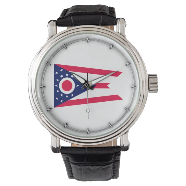 Entwurf des Staatsflagges Ohio Armbanduhr (Vorderseite)