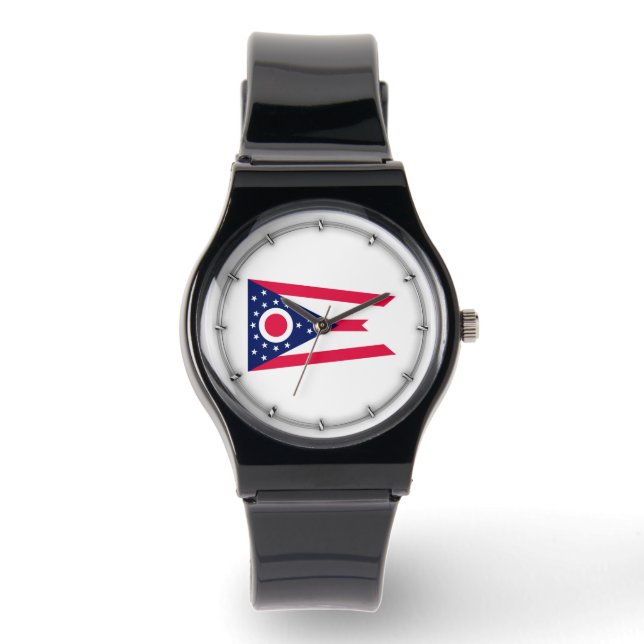 Entwurf des Staatsflagges Ohio Armbanduhr (Vorderseite)