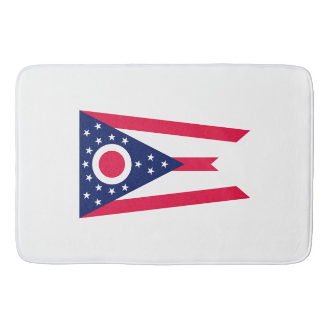 Entwurf des Staatsflagges Ohio Badematte (Vorderseite)