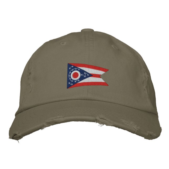 Entwurf des Staatsflagges Ohio Bestickte Kappe (Vorderseite)