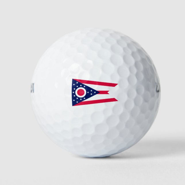 Entwurf des Staatsflagges Ohio Golfball (Vorderseite)
