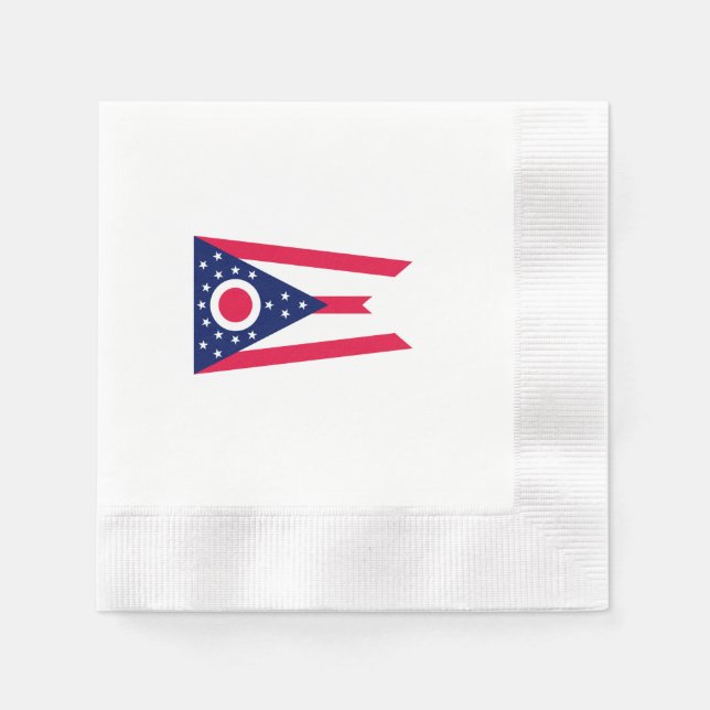 Entwurf des Staatsflagges Ohio Serviette (Vorderseite)