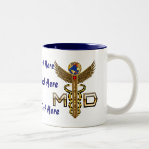 Entwurf Doktor-Medical Logo VIEW ABOUT Zweifarbige Tasse