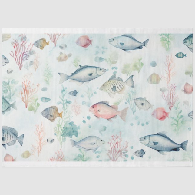 Entwurf einer Meeresreihe 7 Seidenpapier (Vorderseite)