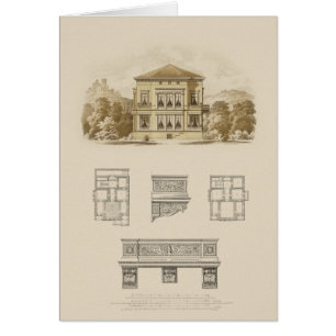 Entwurf eines Anwesens mit Innenplänen