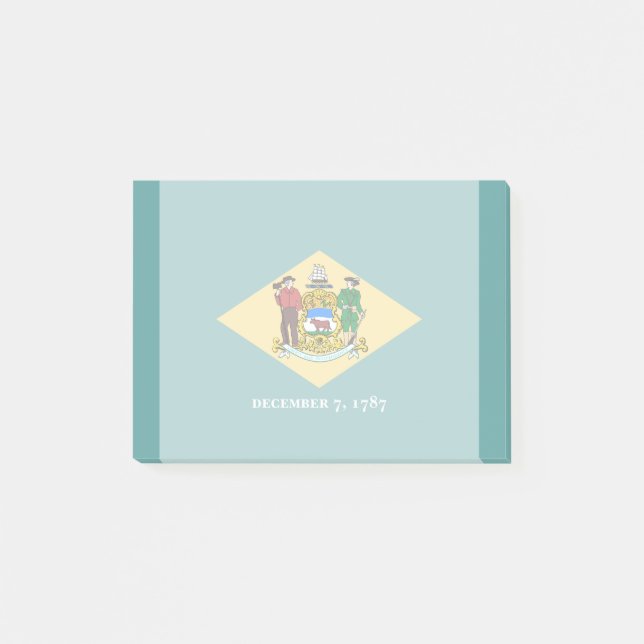 Entwurf eines Delaware-Staatsflagges Post-it Klebezettel (Vorderseite)