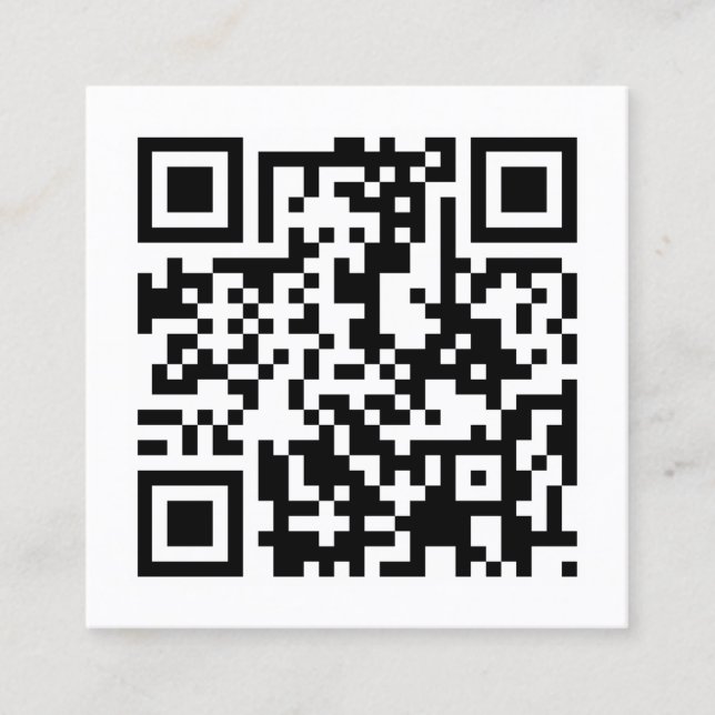Entwurf eines eigenen QR-Codes Quadratische Visitenkarte (Vorderseite)