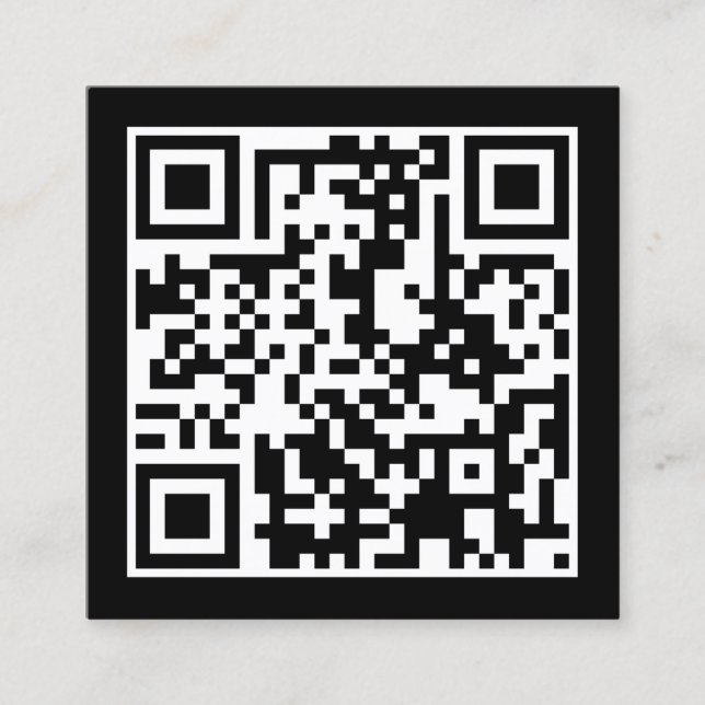 Entwurf eines eigenen QR-Codes Quadratische Visitenkarte (Vorderseite)
