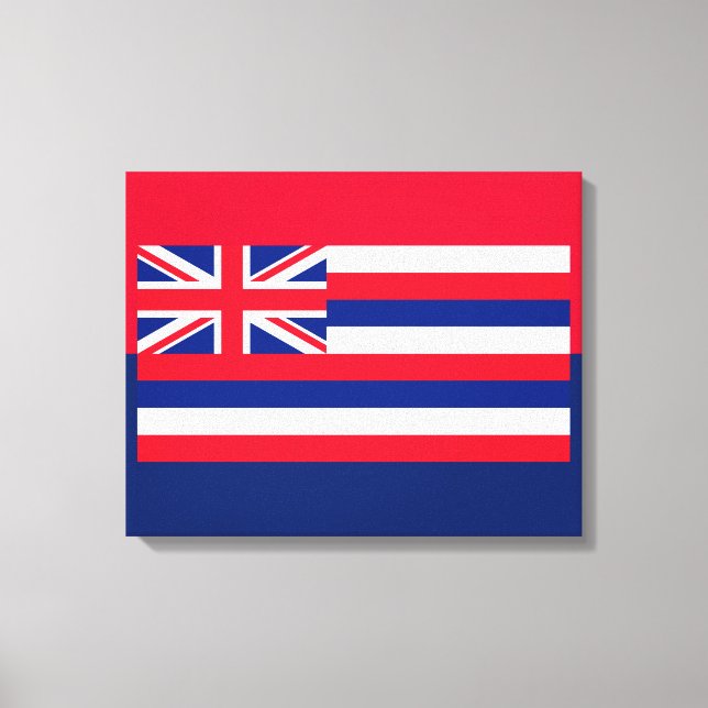Entwurf eines Flaggenstaates in Hawaii Leinwanddruck (Vorderseite)