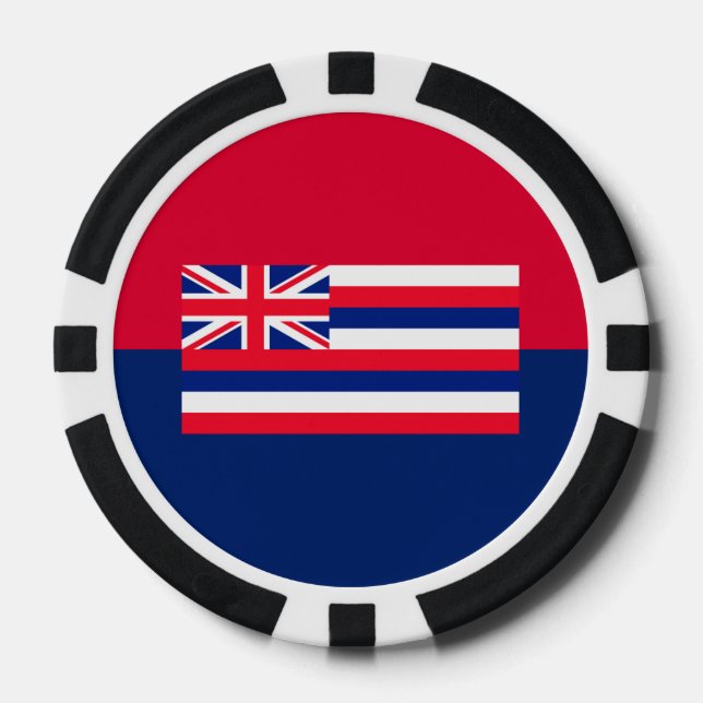 Entwurf eines Flaggenstaates in Hawaii Pokerchips (Vorderseite)