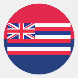 Entwurf eines Flaggenstaates in Hawaii Runder Aufkleber