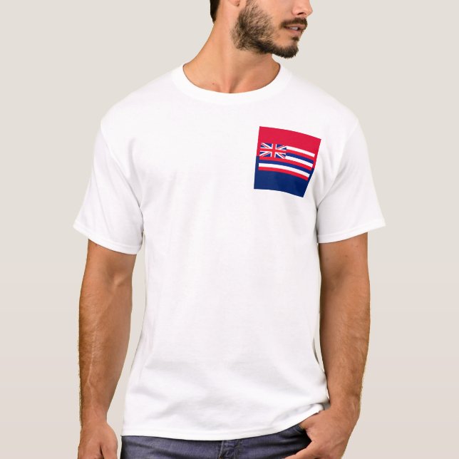 Entwurf eines Flaggenstaates in Hawaii T-Shirt (Vorderseite)