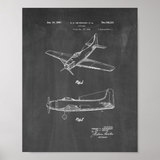Entwurf eines Flugzeugpatents - Flugplatine Poster
