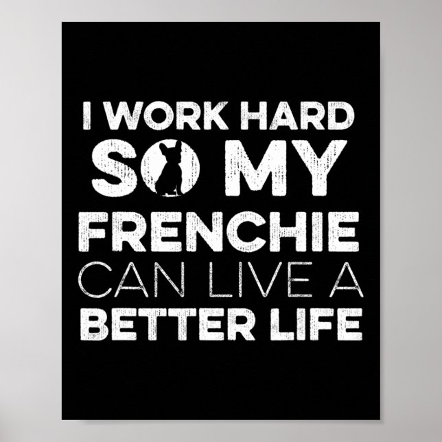 Entwurf eines französischen Bulldoggen-Eigentümers Poster (Vorne)