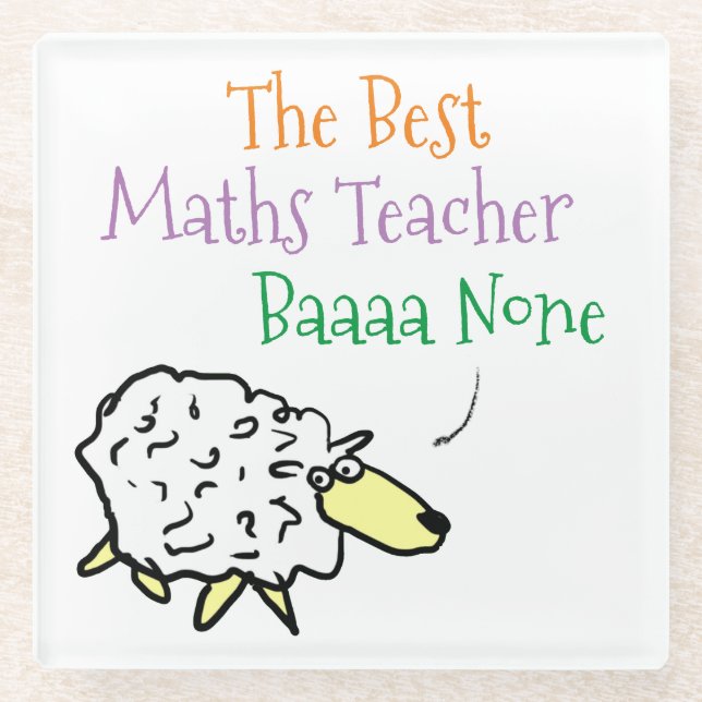 Entwurf eines Mathe-Lehrers-Untersetzer Glasuntersetzer (Vorderseite)