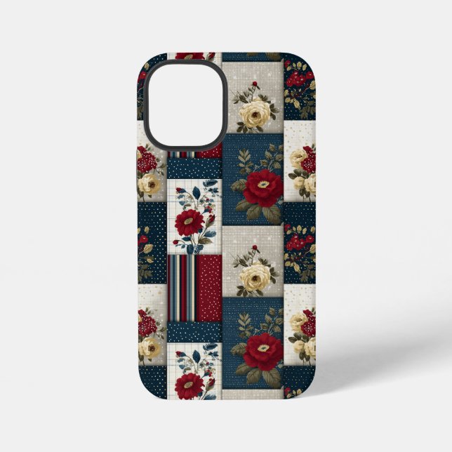 Entwurf eines rustikalen Blumenmusters und eines g iPhone Hülle (Rückseite)