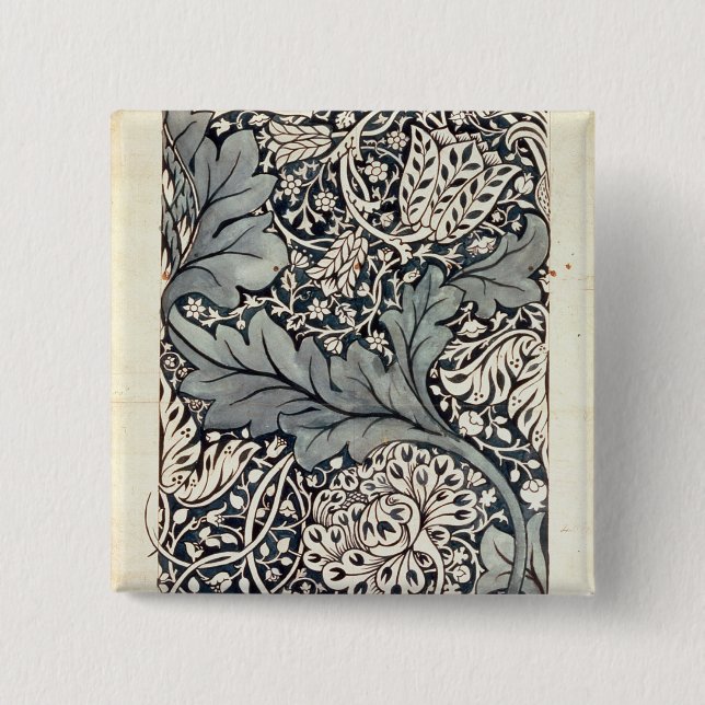 Entwurf für Avon-Chintz, c.1886 Button (Vorderseite)