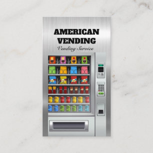 Entwurf für den Service Food Snack Vendor Metal Visitenkarte