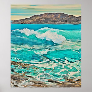 Entwurf für die Darstellung des Ozeans Poster