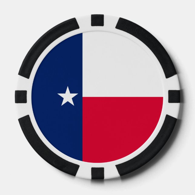 Entwurf für die Flaggen des Staates Texas Pokerchips (Vorderseite)