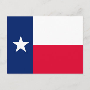 Entwurf für die Flaggen des Staates Texas Postkarte