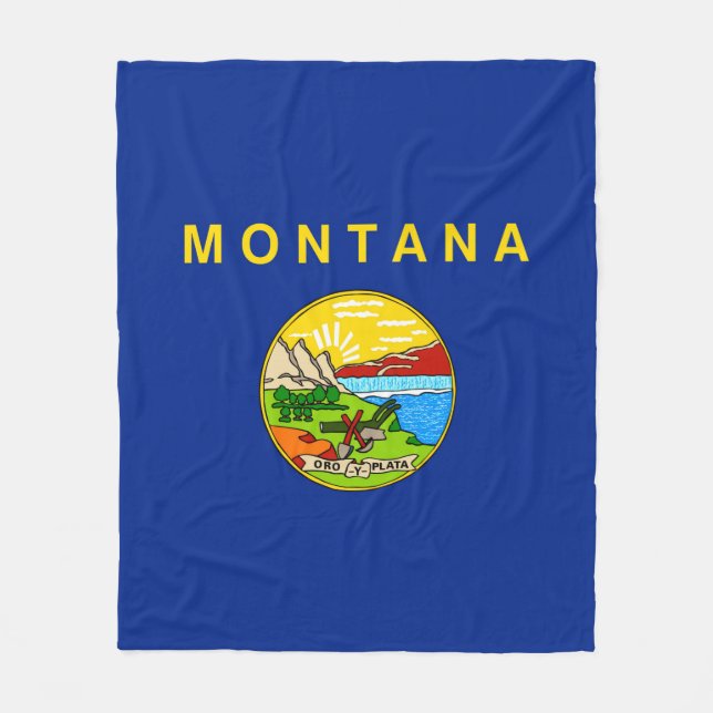 Entwurf für die Staatsflagge von Montana Fleecedecke (Vorderseite)