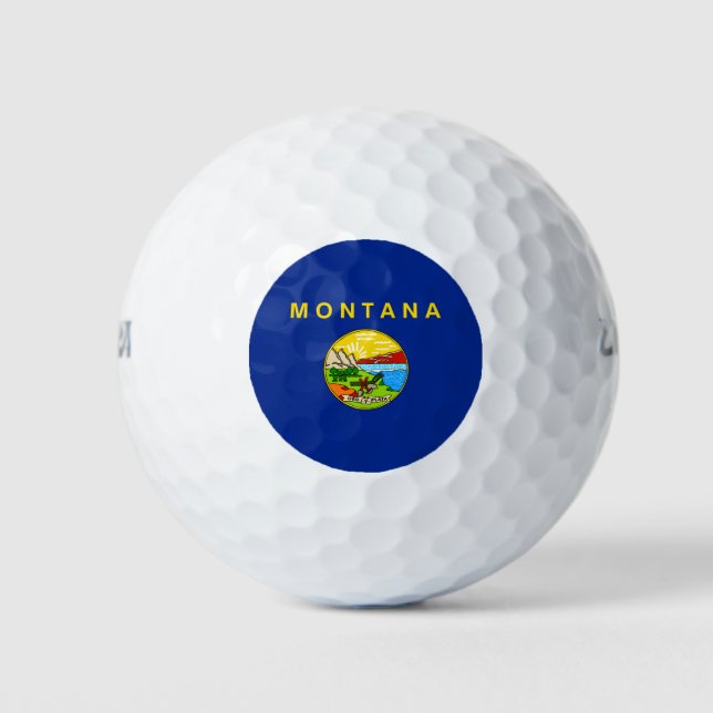Entwurf für die Staatsflagge von Montana Golfball (Vorderseite)