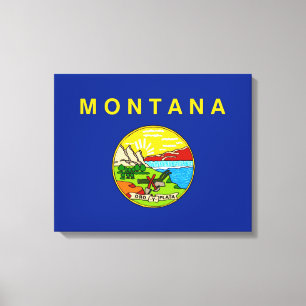 Entwurf für die Staatsflagge von Montana Leinwanddruck