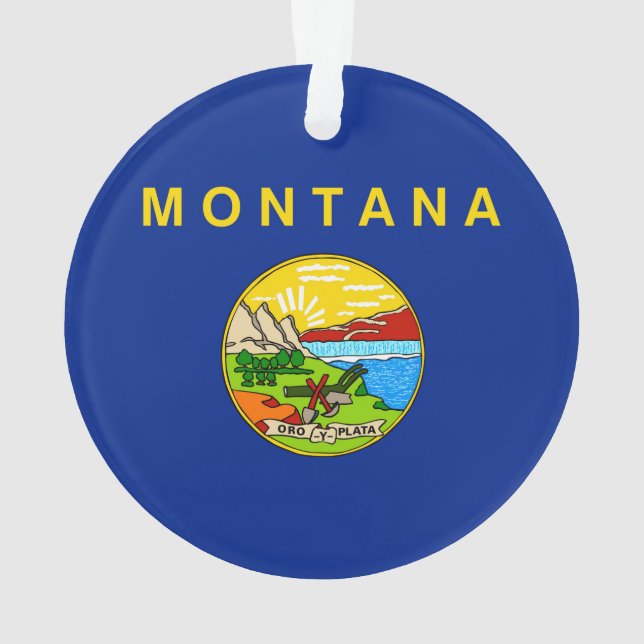 Entwurf für die Staatsflagge von Montana Ornament (Rückseite)