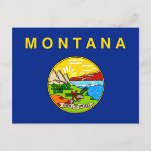 Entwurf für die Staatsflagge von Montana Postkarte